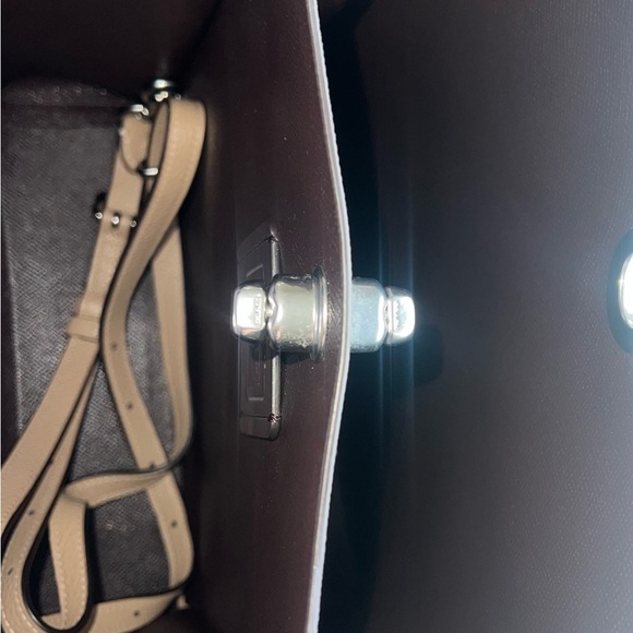 Coach Charlie bucket tote bag in taupe with silver hardware - Picture 9 of 10